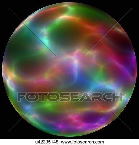 Multicoloured sphere, artwork View Large Illustration Stock Illustration - Multicoloured sphere, artwork. Fotosearch