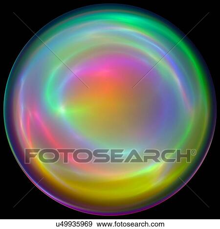 Stock Illustration - Multicoloured sphere, artwork. Fotosearch