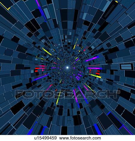 Stock Illustration - Particle tracks, conceptual artwork. Fotosearch