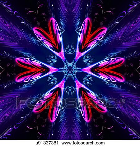 Clip Art - Snowflake pattern, artwork. Fotosearch