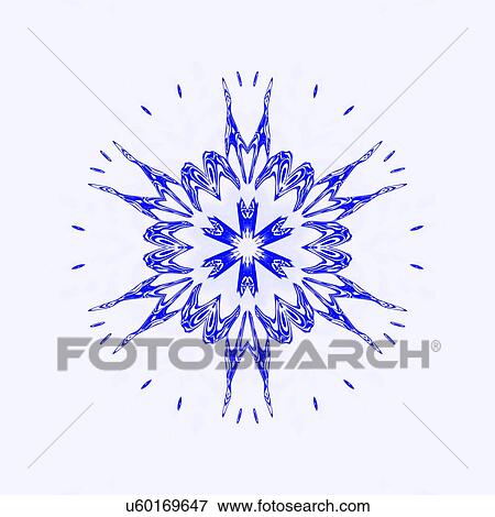 Stock Illustration - Snowflake pattern, artwork. Fotosearch