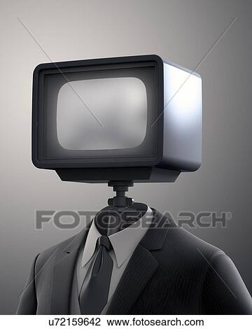 Drawing - Surveillance, conceptual artwork. Fotosearch