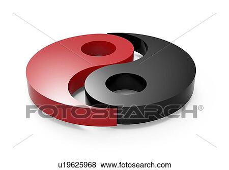 Stock Illustration - Yin and yang, artwork. Fotosearch