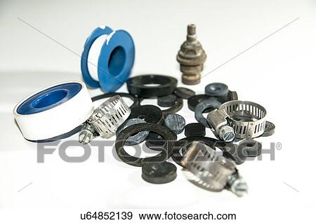 washers and plumbing tools View Large Illustration Stock Illustration - washers and plumbing tools. Fotosearch