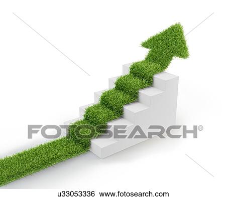 草 矢 上に 階段 アートワーク イラスト U Fotosearch