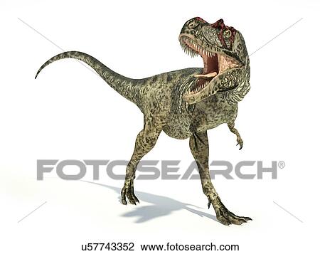 Albertosaurus dinosaur, artwork View Large Illustration Drawing - Albertosaurus dinosaur, artwork. Fotosearch