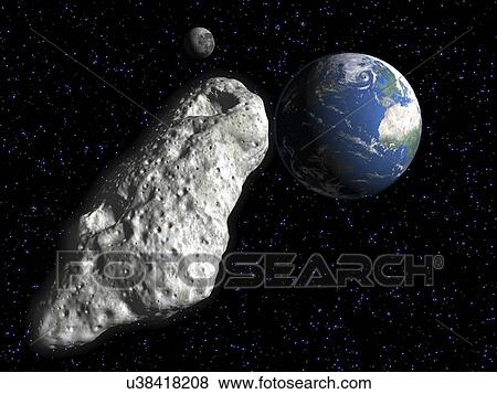 Asteroid, artwork View Large Illustration Stock Illustration - Asteroid, artwork. Fotosearch