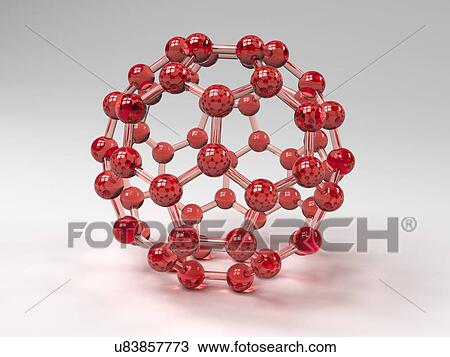 Buckminsterfullerene molecule View Large Illustration Drawing - Buckminsterfullerene molecule. Fotosearch