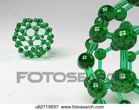 Stock Illustration - Buckminsterfullerene molecule. Fotosearch