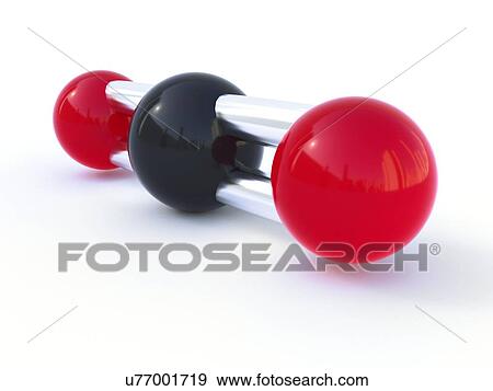 Carbon dioxide molecule View Large Illustration Stock Illustration - Carbon dioxide molecule. Fotosearch