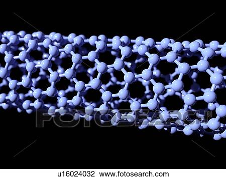 Carbon nanotube, artwork View Large Illustration Drawing - Carbon nanotube, artwork. Fotosearch