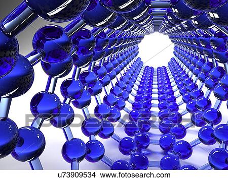 Carbon nanotube, artwork View Large Illustration Stock Illustration - Carbon nanotube, artwork. Fotosearch