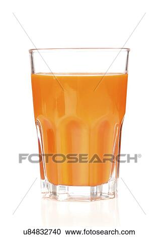 Clipart - Carrot juice in glass. Fotosearch