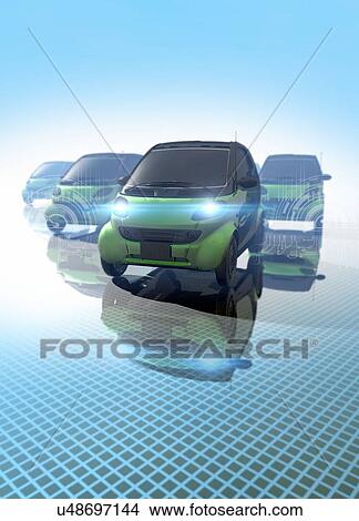 Cars, environmental concept, artwork View Large Illustration Stock Illustration - Cars, environmental concept, artwork. Fotosearch