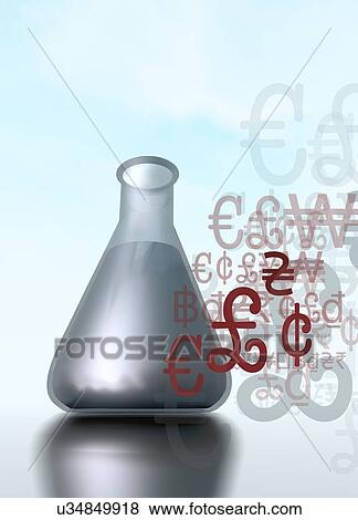 Stock Illustration - Chemical industry costs, artwork. Fotosearch