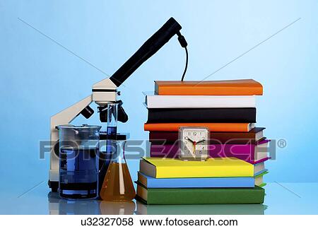 Stock Illustration - Chemistry equipment, still life. Fotosearch
