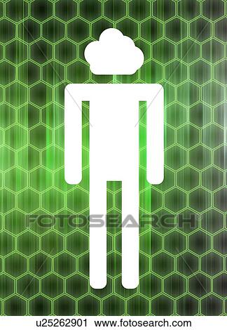 Clip Art - Cloud computing conceptual artwork. Fotosearch