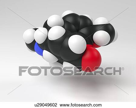 Codeine molecule View Large Illustration Drawing - Codeine molecule. Fotosearch