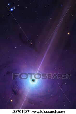 Stock Illustration - Computer artwork of black hole. Fotosearch