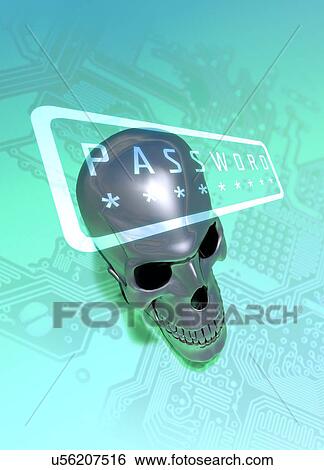 Stock Illustration - Computer security, artwork. Fotosearch