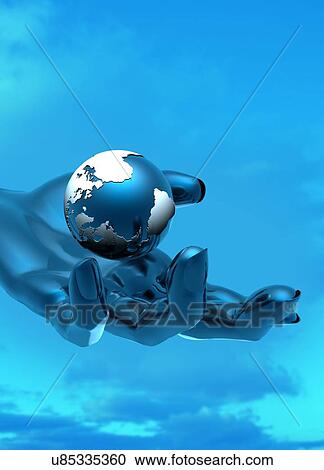 Cyborg, artwork View Large Illustration Clipart - Cyborg, artwork. Fotosearch