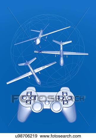 Drone, conflict conceptual artwork View Large Illustration Stock Illustration - Drone, conflict conceptual artwork. Fotosearch