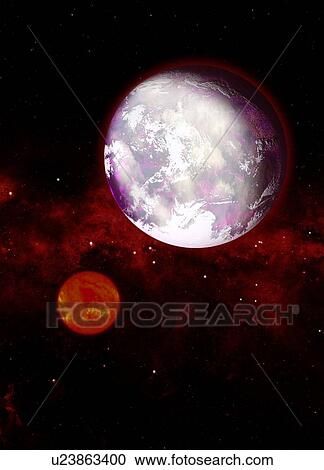 Clipart - Exoplanet, artwork. Fotosearch