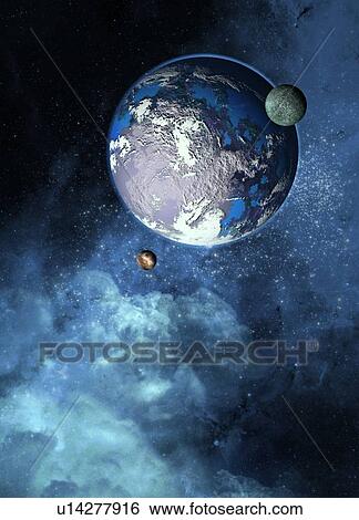 Exoplanet, artwork View Large Illustration Stock Illustration - Exoplanet, artwork. Fotosearch