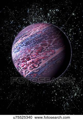Floating planet, artwork View Large Illustration Clipart - Floating planet, artwork. Fotosearch