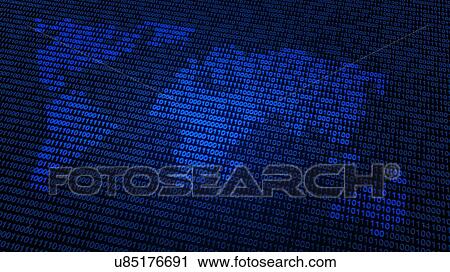 Clip Art - Global data, conceptual artwork. Fotosearch