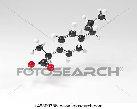 Stock Illustration - Ibuprofen molecule. Fotosearch