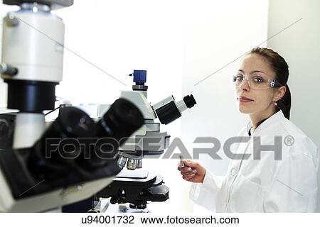 Drawing - Lab technician. Fotosearch