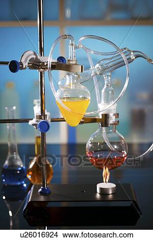 Stock Illustration - Laboratory flasks. Fotosearch