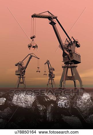 Mining, artwork View Large Illustration Stock Illustration - Mining, artwork. Fotosearch