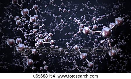 Stock Illustration - Molecules, artwork. Fotosearch