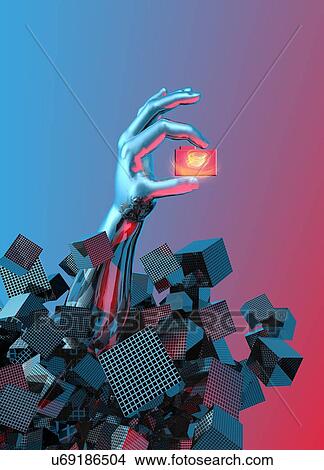 Stock Illustration - Online data security, artwork. Fotosearch