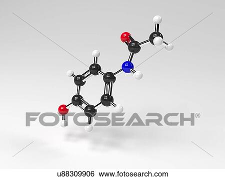 Paracetamol molecule View Large Illustration Stock Illustration - Paracetamol molecule. Fotosearch