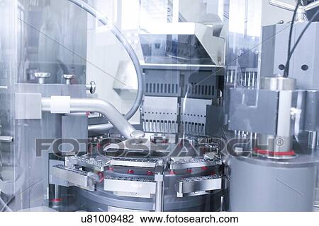 Pharmaceutical machinery View Large Illustration Drawing - Pharmaceutical machinery. Fotosearch