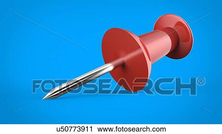 Red push pin View Large Illustration Clip Art - Red push pin. Fotosearch
