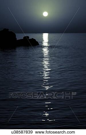 Stock Illustration - Reflections of moon. Fotosearch