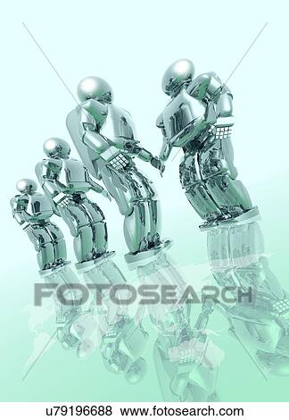 Stock Illustration - Robots, artwork. Fotosearch
