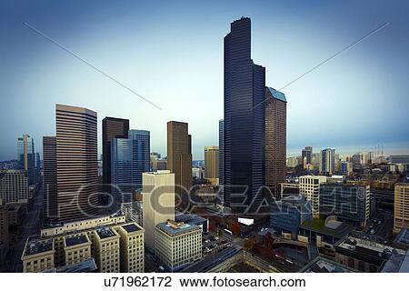 Seattle, USA View Large Illustration Drawing - Seattle, USA. Fotosearch