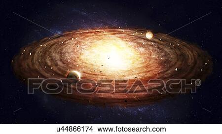 Stock Illustration - Solar system, artwork. Fotosearch