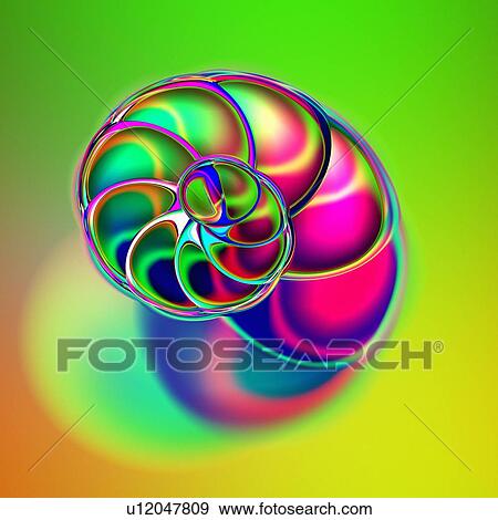 Spiral shape, artwork View Large Illustration Stock Illustration - Spiral shape, artwork. Fotosearch