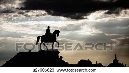 Drawing - Statue, Dresden, Germany. Fotosearch