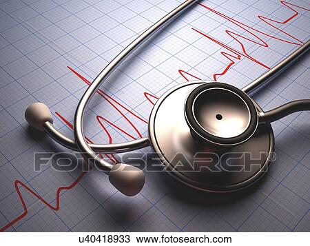 Drawing - Stethoscope. Fotosearch