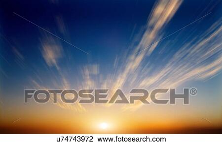 Drawing - Sunset. Fotosearch
