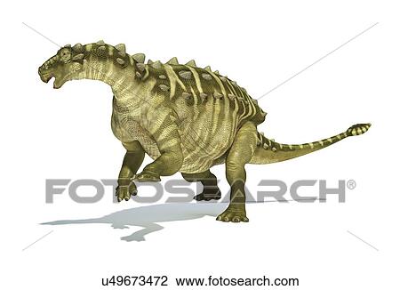 Drawing - Talarurus dinosaur, artwork. Fotosearch
