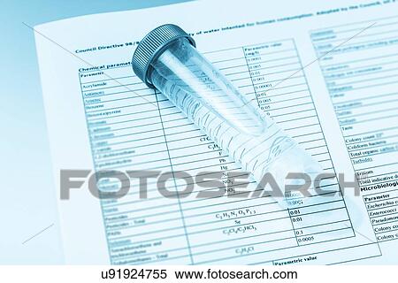 Test tube with water View Large Illustration Stock Illustration - Test tube with water. Fotosearch
