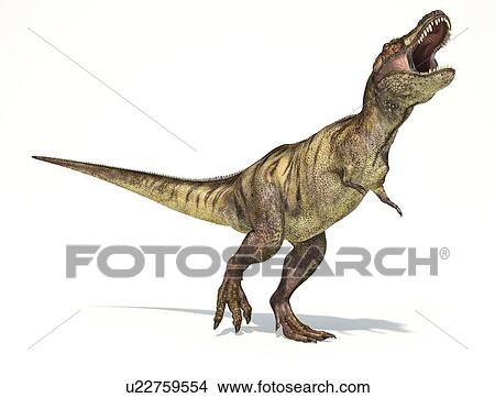 Stock Illustration - Tyrannosaurus rex dinosaur, artwork. Fotosearch